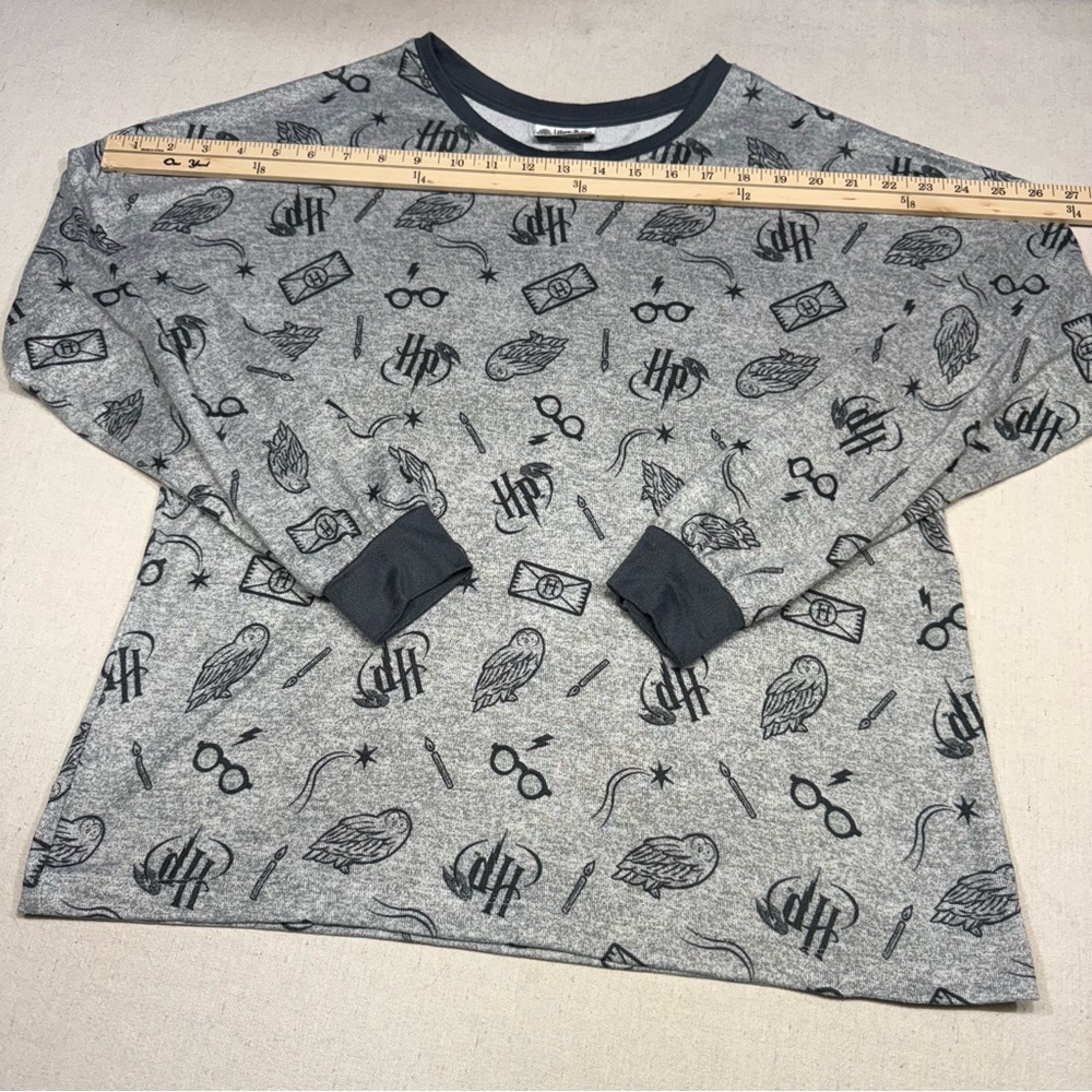 Harry Potter Hogwarts Wizarding World glasses wand Graphic Sleep Shirt Medium - Picture 13 of 16
